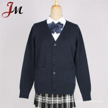 Autumn fashion style cardigan woolen school uniform British school uniform sweater